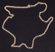 A 9ct gold necklace made up of oval links, 4.1g, 48cm long