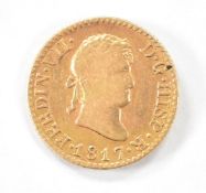 Ferdinand VII 1817 small gold coin, 1.7g