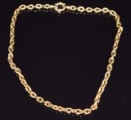 An 18ct gold Urban necklace made up of oval links, 18.1g, 44cm