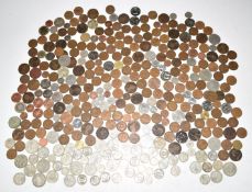 Approximately 440g pre 1947 UK silver coinage together with a quantity of sundry UK and overseas