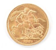 George V 1914 gold full sovereign