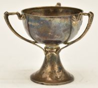 Elkington & Co. Ltd Arts & Crafts or Art Nouveau hallmarked silver three handled loving cup,