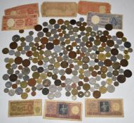 An amateur collection of overseas coinage, 19thC onwards, includes small silver content and some