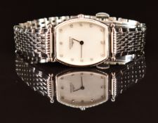 Longines Le Grand Classique ladies wristwatch ref. L4.205.4 with black hands, diamond hour
