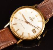 Omega Seamaster 18ct gold gentleman's automatic wristwatch with date aperture, gold hands and hour