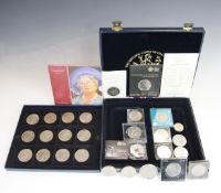 A collection of modern crowns etc to includes London 2012, Festival of Britain, Churchill, Royal