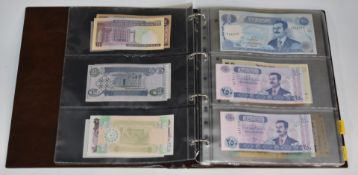 Middle East, Oceania and Cyprus banknotes, in an album