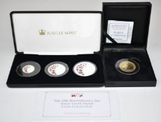 Jubilee Mint Remembrance Day silver proof coin collection in deluxe case with certificate,