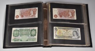 An amateur collection of UK and world banknotes including UK £10 Kentfield, George V Bradbury £1,