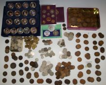 A collection of UK coinage, includes George III cartwheel, William IV penny etc