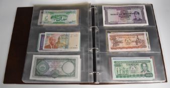 Africa banknote collection, in an album