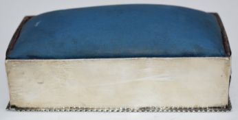 Victorian or Edward VII hallmarked silver mounted pin cushion, Birmingham 1901, maker William