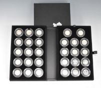 Royal Mint London 2012 Olympics collection of twenty nine silver 50p coins, maximum mintage of 30,
