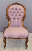Victorian mahogany spoon back chair