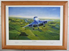 Roy Layzell Concorde signed print '002 airborne', signed to the margin by John Cochrane and Brian