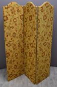 Three fold room divider or screen, height 154cm