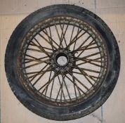 MG TA car spoked wheel