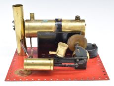 Bowman Models M135 stationary live steam engine 1927-35, with geared countershaft and oscillating