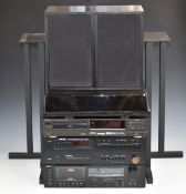 Linn Kan speakers with stands serial nos 043575 & 043576; SEE Corporation Revolver record deck,