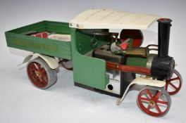 Mamod live Steam Wagon, SW1, with related paperwork.