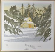 Charles, Prince of Wales, signed limited edition lithograph 35/100 'The Sanctuary in the Snow,