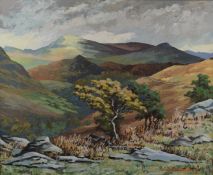 Leslie Hendry, impressionist oil on board 'Dartmoor Tor', Devon landscape, signed lower right, 44.