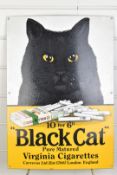 Black Cat Virginia enamel advertising sign, a reproduction by Dodo Designs, 51 x 35.5cm