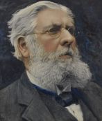 Frank Sproston watercolour or similar portrait of a bearded gentleman, signed lower left, 30 x 25cm,