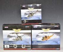 Three Corgi The Aviation Archive 1:72 scale limited edition diecast model helicopters Westland Sea