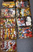Approximately 400 Matchbox, Corgi and similar diecast model vehicles, some in original boxes.