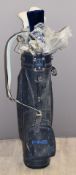 Set of Ping golf clubs in bag