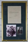 General George S Patton WW2 US Army Commander signed letter, dated 25 May 1944, addressed to the