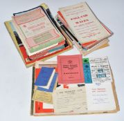 A collection of rugby programmes dating from the 1950's onwards comprising mainly Wales