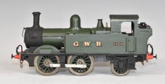 Kit built 0 gauge white metal GWR 14xx 0-4-2 tank locomotive.