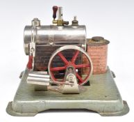 Jenson stationary live steam engine with oscillating cylinder, regulator and whistle