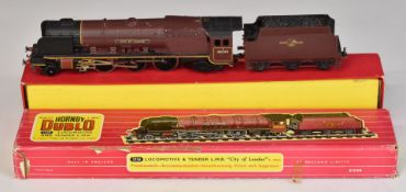 Hornby Dublo 2-rail 00 gauge model railway LMR 4-6-2 locomotive City of London 46245, 2226, in