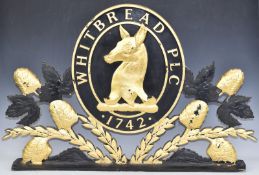 Large Whitbread advertising sign, H60cm