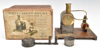 Mersey Models model 51 stationary live steam engine, with burner and original box