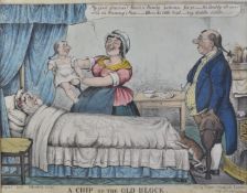 'A Chip of the Old Block', 19thC coloured engraving marked Gleadah Sculp, Tregear Inv and dated