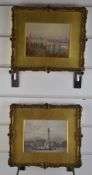 Fred E J Goff (1855-1931) pair of watercolours of London, one signed and titled Trafalgar Square