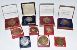 Nine Royal Horticultural Society, Royal National Rose Society, National Dahlia Society,