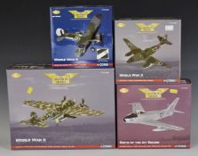 Four Corgi The Aviation Archive World War II 1:72 scale limited edition diecast model aeroplanes The