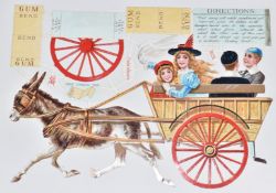 Thirteen Victorian/ Edwardian German printed cut card models all marked 'Printed in Bavaria' and S&M