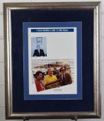 Jackie Stewart signed presentation, with enclosed photograph, 27 x 19cm