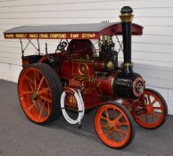 Four inch scale Burrell single crank compound live steam traction engine or road locomotive with