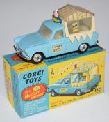 Corgi Toys diecast model Musical Wall's Ice Cream Van on Ford Thames with blue body, cream