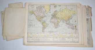 American President Lines Shipping advertising map, vintage educational or similar maps and