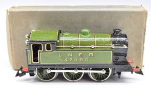 Bing German 0 gauge clockwork tinplate LNER 0-6-0 locomotive 47480, in original box