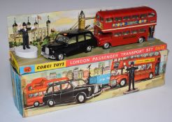 Corgi Toys diecast model Gift Set 35 London Passenger Transport Set with London Routemaster Bus,