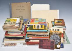 Vintage guides, maps and booklets including many cloth maps, 1919 Duckhams Ogilby book of maps,